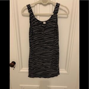38 Black and gray zebra striped tunic tank small